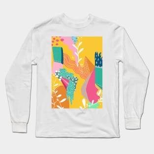 Colourful Abstract Art Long Sleeve T-Shirt